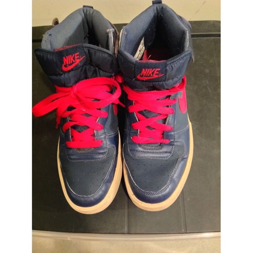 Nike High-Top Sneakers Navy Blue/Red Size 11.5 Men's